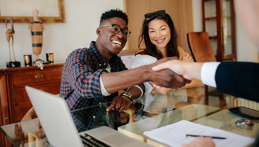 New Home Buyers Shaking Hands