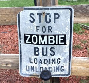 Zombie stop sign